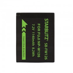 Rechargeable Lithium-ion Battery to replace Fuji NP W126 7.2v 1260mAh