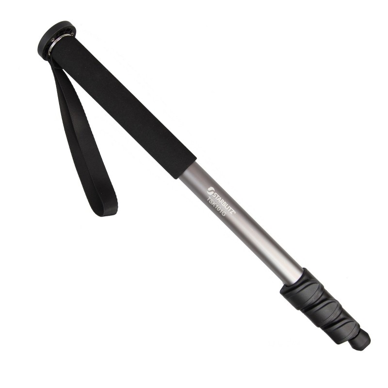 4-sections aluminium black monopod