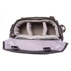 Grey shoulder bag with insert for mirrorless ABERDEEN20